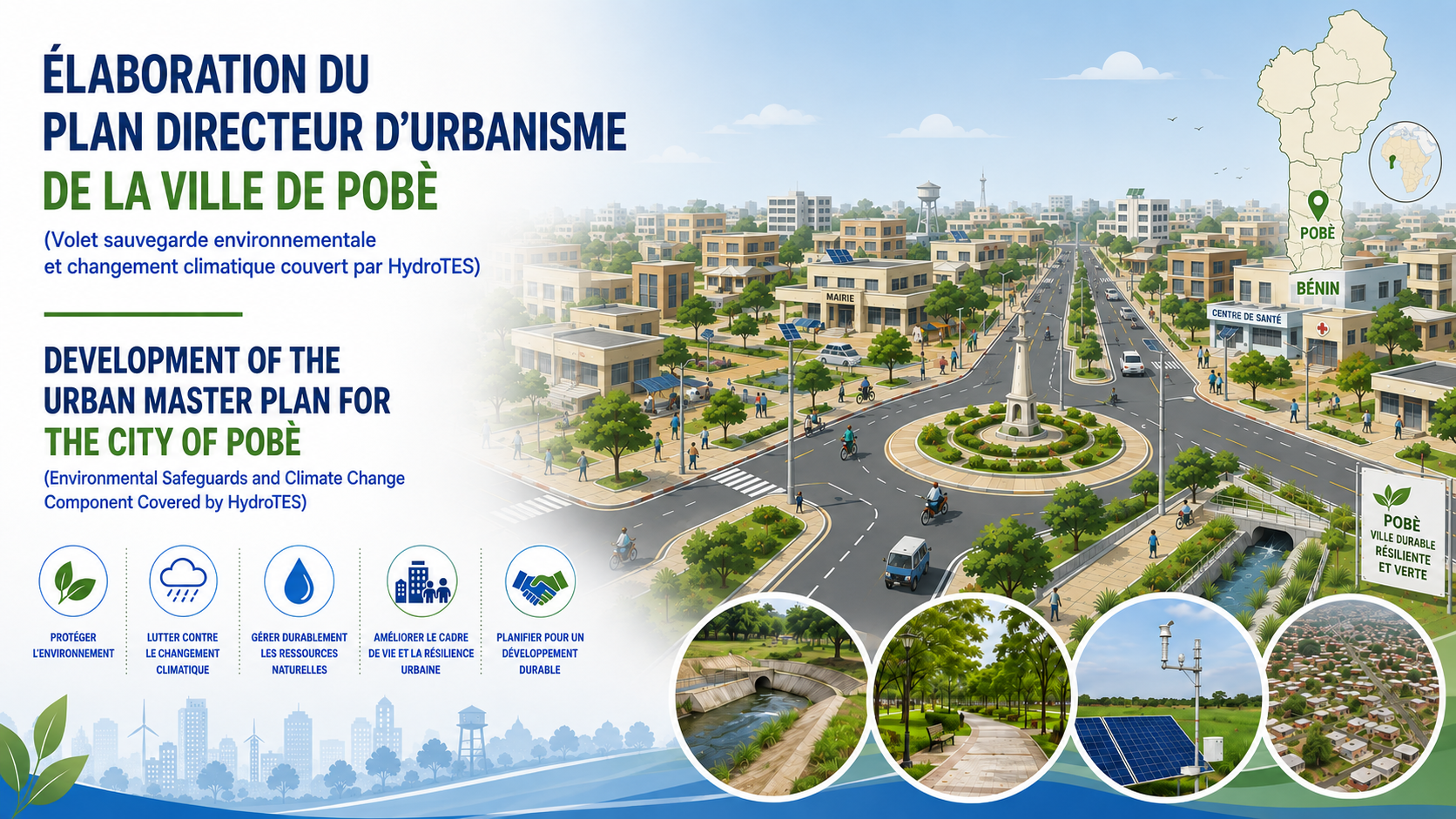 Élaboration du Plan Directeur d’Urbanisme de la ville de Pobè (Volet sauvegarde environnementale et changement climatique couvert par HydroTES)